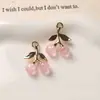 Verano fresco simulación fruta cerezas cereza diy colgante estéreo accesorios pendientes pendientes femeninos material al por mayor