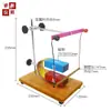 Campo Magnético en Experimento de Corriente Aparato Regla de la Mano Izquierda Fuerza de Ampere Instrumento de Enseñanza de Física Rieles de Cobre Bobina Cuadrada