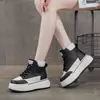 Liquidación Especial 376-2 Aumento de Altura Interior 7cm Zapatos de Papá de Cuero Genuino para Mujer Nuevo Estilo Otoño e Invierno 2025 Versátil Estilo Coreano Grueso