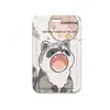 Funda para tarjeta de corazón de niña mapache estudiante de campus tarjeta de comida control de acceso a autobús insignia certificado cordón largo soporte protector
