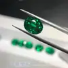 Wuzhou suministro colorido oval circonita cúbica abuela verde forma de huevo piedra desnuda joyería accesorios de ropa