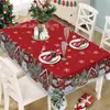 Mantel navideño exclusivo de alta venta transfronteriza, impreso en alta definición, con temática de flor de Nochebuena, para decoración festiva, apto para uso doméstico