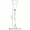 Zn0740 Colar de Oito Pontas Full Diamond Micro-Incustado de Luxo Leve Elegante e Deslumbrante para Mulheres, Corrente de Clavícula Versátil de Aço Inoxidável com Pingente de Franja para Mulheres