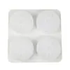 Molde de silicone de quatro furos para Limão Laranja, molde para assar bolo, decoração com epóxi, molde de sabonete artesanal DIY de silicone