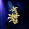 Outono e inverno novo nicho luz luxo design temperamento planta flor corsage esmalte casaco acessórios broche osmanthus