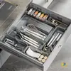 Caixa de Armazenamento Plástica Embutida na Gaveta, Organizador de Cosméticos para Quarto, Suporte de Armazenamento Acrílico para Utensílios de Cozinha