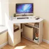 Escritorio de estudio triangular, escritorio de esquina para escribir, escritorio de computadora para rincón de pared, mesa de esquina simple para el hogar para espacios pequeños