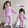 Conjunto de Outono 2025 para Meninas Nova Moda Estiloso Infantil Bebê Menina Primavera e Outono Conjunto de Duas Peças