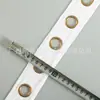 Cinta de Ojal Grande de Algodón Puro con Ojales Plateados, Accesorios para Ropa, Decoraciones para Sombreros, Accesorios para el Cabello