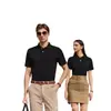 2024 nova camisa polo masculina e feminina de algodão de Xinjiang com tecnologia antibacteriana 5A, gola lapela, alta qualidade, boutique, seda de amoreira, manga curta