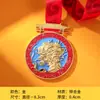 Souvenir del Dragón del Zodiaco Medalla de Competición Deportiva Grabada en Metal 3D Dragón Medalla Conmemorativa de Honor Edición Personalizada