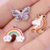Versátil Unicórnio, Meteoro, Arco-Íris, Girassol Pequenos Pingentes, Acessórios para Pulseira e Colar DIY Feitos à Mão Atacado