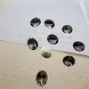 Rhinestones translúcidos negros de forma irregular con base puntiaguda para decoración de uñas, decoraciones negras de forma de corazón, ovaladas y de corazón torcido de alto brillo para decoración de uñas, accesorios hechos a mano para DIY