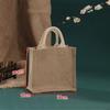 Bolsos de Mano de Lino Personalizados, Bolsas Tote de Algodón-Lino, Bolsas de Yute, Almacenamiento de Lino Tejido Materiales Ecológicos