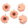 Colgante de Crisantemo Margarita Color Macarrón Simple Accesorios de Joyería Hechos a Mano DIY Collar Pendientes Colgante de Resina W372