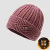 Invierno Nuevo Estilo Sombrero de Lana para Mujer Sombrero para Personas de Mediana Edad y Mayores Sombrero de Punto Grueso con Felpa Cálida Sombrero a Prueba de Viento y Protección contra el Frío para Madre