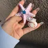 Elegante pinza para el pelo con ambiente de playa, pasador de estrella de mar, pinza lateral para flequillo de concha y cuentas, accesorio para el pelo, pinza para el pelo
