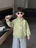 Q203 Ropa de Otoño para Niños Sudadera Nuevo Estilo Moda Fresca Infantil Capa Interior Ropa Exterior Top Ropa de Niño Capa Base Casual