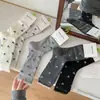 Meias Mekki para Mulheres, Meias de Verão Ultrafinas de Cano Médio, Meias Absorventes de Suor, Meias Slouch Respiráveis com Laço para Meninas