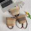 Bolso pequeño tejido retro francés para mujer, nuevo bolso tejido de paja de moda, bolso de playa para vacaciones, bolso bandolera informal retro.