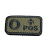 Insignia de Velcro Bordada Tipo A, Tipo B, Tipo Ab, Tipo O + Insignia Táctica de Tipo de Sangre Pos-Neg Insignia de Tipo de Sangre Completamente Bordada