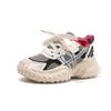 2025 Novo Outono Sapatos Esportivos Infantis Meninas Cor Combinada Pequeno, Médio e Grande Sapatos de Corrida Infantis em Malha Sapatos Casuais Meninos