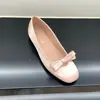Aumento de Altura Interna de 3 cm ~Zapatos Bajos Estilo Ballet con Lazo Rosa para Mujer, Nuevos Zapatos Planos Franceses Estilo Hada para Noche de Principios de Primavera