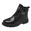 Botas Martin Británicas de Caña Alta Zapatos Casuales Transfronterizos de Moda Ropa de Trabajo Botas de Nieve Botas de Cuero para Motociclista Zapatos Casuales para Hombre de Suela Gruesa