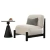Cadeira Individual de Lazer para Varanda Sofá Cadeira de Designer Minimalista Estilo Creme Sofá Individual para Sala de Estar Luxo Leve
