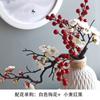 Ramas de Flor de Ciruelo Artificiales, Bonsái de Flor Seca de Cera de Ciruelo, Decoración Festiva para el Hogar para Sala de Estar y Comedor, Adornos para Macetas, Decoraciones de Año Nuevo