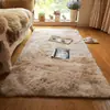 Alfombra Ovalada para Mesita de Noche de Dormitorio Alfombra de Felpa Europea Degradada de Moda para Mesa de Café de Sala de Estar Alfombra para Ventana de Bahía Fibra Sintética