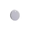 Logo grabable de acero inoxidable, acabado espejo de oro real de 18k, accesorios para joyería, etiqueta redonda para DIY, colgante que no se decolora