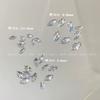 Joyería para Uñas Artísticas de Circonita Transparente Marquise, Alas de Mariposa de Cristal Brillantes, Gotas de Agua Blancas Transparentes, Diamantes de Arte para Uñas de Forma Especial