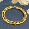 Pulseira de fivela Sha Jin Fu do Vietnã 6mm pulseira de chefe joias masculinas novas explosões europeias e americanas colar plano imitação de ouro