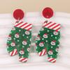 Pendientes navideños transfronterizos, nuevos, europeos y americanos, únicos, divertidos, de acrílico, vintage, joyería para mujer.