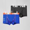 Roupa Íntima Masculina Roupa Íntima de Algodão Puro Boxer Estampado Moderno Masculino Boxer de Cor Pura Respirável Esportivo para Meninos Jovens