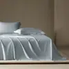 Sábana de una pieza de algodón egipcio de fibra larga de 100 unidades, funda de cama de satén de algodón puro de alta gama Clase A de alta densidad 500TC
