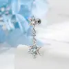 Pendientes de Hélice para Cartílago con Tachuelas de Diamante Súper Brillantes Estilo Coreano Ins Estilo Lujoso de Nicho Moda de Gama Alta Temperamento