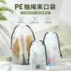 Bolsas de almacenamiento de viaje para ropa y zapatos estilo cactus al por mayor, bolsas transparentes de plástico con cordón para calcetines y zapatos
