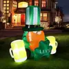 Amazon Cross-Border St. Día de San Patricio Trébol de Cuatro Hojas Inflable Hombre Viejo Irlandés Sombrero Verde Inflable Inflable