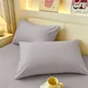 Funda de Almohada de Algodón Lavado Estilo Sencillo para Hogar Dormitorio Doble Dormitorio Estudiante Funda Individual para Cojín Cubierta Universal para Todas las Estaciones