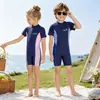 Maiô infantil de peça única para crianças de 4 a 12 anos, de secagem rápida e respirável, para meninos e meninas, conjunto de roupa de banho para treinamento de natação em fontes termais para bebês