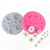 6 incluso pequeños crisantemos de silicona para pastel de azúcar molde decoración para hornear flor herramientas para hornear al por mayor