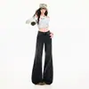 26 Jeans Nuevos de Moda para Mujer Micro Campana Estilo Chica Picante Americana Corte Delgado Favorecedor Caída Lavado Con Felpa Adicional Soporta Dropshipping
