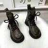 Botas Martin gruesas con suela gruesa y forro polar para mujer, colección otoño/invierno 2026, botas de algodón con suela suave, botas versátiles de estilo británico, botines de moda para mujer