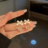 Pendientes de botón con lazo de piedra de ojo de gato brillante, plata S925, ligeros, de lujo, sencillos, de gran sentido, pequeños y frescos, con temperamento.