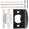 Placa de Ataque para Pestillo de Puerta con Hebilla Tipo D Placa Trasera Cuadrada con Esquinas Redondeadas Pie Guía de Acero Inoxidable para Pestillo de Puerta Amazon Transfronterizo