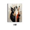 Pintura Decorativa de Gato con Dibujos Animados de Amazon para Sala de Estar, Dormitorio, Nicho de Mesita de Noche, Mural Creativo y Cálido para Restaurante, Pintura Colgante