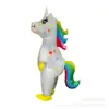Disfraz Inflable de Unicornio para Montar para Adultos y Niños, Disfraz de Personaje de Dibujos Animados para Fiestas Transfronterizas, Cosplay de Halloween, Disfraz de Actuación