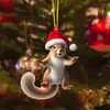 Nuevo Acrílico Transfronterizo Plano Mundo Animal Adorno Colgante para Fiesta de Navidad